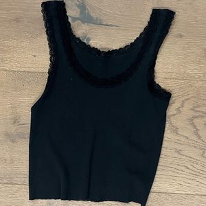 Black lace brandy tank top